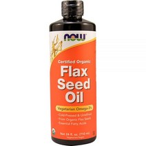 NOW 인증 유기농 아마씨 오일 24 fl oz