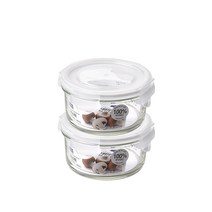 글라스락 클래식 화이트에디션 원형 400ml 2조 세트, 단일옵션