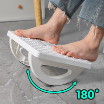 압투스 발받침대 책상 사무실 컴퓨터 각도조절 발지압 스윙 종아리 발목 발바닥 스트레칭 보드 기구 풋 레그 릴렉서, 화이트