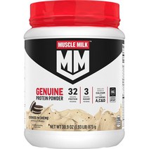 MUSCLE MILK Genuine Protein Cookies Creme 머슬밀크 제뉴인 프로틴 단백질 파우더 쿠키 크림 1.93 lb 875g