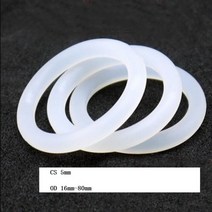 5mm 실리콘 O-링 식품 학년 인감 와셔 흰색 고무 O 링 OD 16 - 80, 22 OD  48mm CS  5mm_01 2pcs