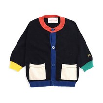 BOBO CHOSES 보보쇼즈 멀티컬러 니트 가디건 블랙 221AB080
