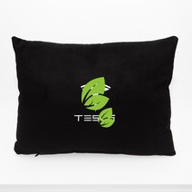 발란스코드 tesla 테슬라 모델 3 S X 자동차 헤드 베개 허리 쿠션 내장 방석 스웨이드, 1 건, 허리가 까맣다