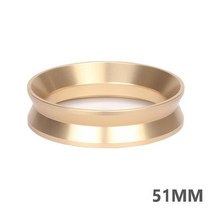 도징컵 51/53/58mm 1/2/4 컵 및 블라인드 보울 필터 교체 커피 바텀리스 포타필터 부품 용 바스켓 도징 링, 07 gold 51MM