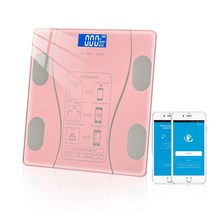 체중계 스마트 블루투스 체성분 체지방 욕실 저울 바닥 신체 전자 구성 분석기, 없음, rose gold 2
