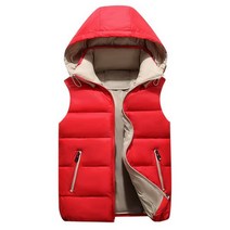 패딩 조끼 겨울 여성 다운 자켓 코트 지퍼 후드