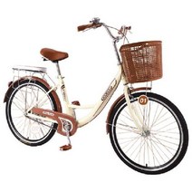 자전거 출퇴근 라이딩 22-26인치 바구니 입문용 로드, 단일 속도, 22인치, 팬텀 에디션-옐로우(후방좌석 추가)