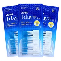 2080 원데이 치간칫솔 실리콘 SSS 30개입 3팩