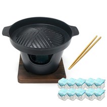 1인 미니화로 풀세트 + 고체연료 30g x 10p + 젓가락 세트, 165mm x h 120mm, 2세트