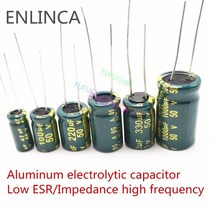 20-500pcs 6.3v 10v 16v 25v 35v 50v 63v 250 미크로포맷 400v 2.2 4.7 6.8 33 47 100ufhigh frequency 전해 전해액, [17] 10V1000UFX100Pieces