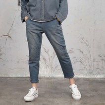 둥근무릎절개 레이스 청바지 807 50대엄마옷 보헤미안