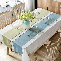 명품 식탁보 모던 미니멀 테이블보 자수 린넨 Yin Shang, 60 * 120cm, 아사노 하루카 스트라이프 식탁보