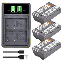 EN-EL3e 2400mAh 니콘 EN EL3E EL3A D300S D100 D200 D700 D70S D80 D90 D50 L50 V1 D11, 07 3 BAT and CH set
