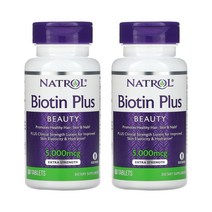 나트롤 비오틴 플러스 뷰티 Biotin 5000mcg 60정 루테인 2개
