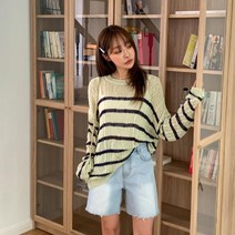 [옷자락] 여자 라운드넥 스프라이트 긴팔 니트