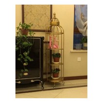 북유럽 빈티지 다층 화분 3단 4단 철제원형 선반 화분받침대 꽃집, 17