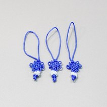 전통매듭 대 2.2cm×8cm 파랑 전통공예 장신구줄전통소품 노리프렌즈 만들기재료 전통꾸미기