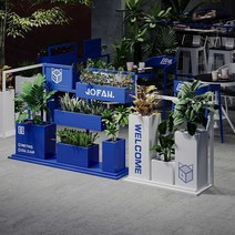 화분 거치대 베란다 입간판 실외 화단 만들기 금속, 실버 140x35x100