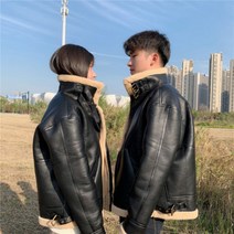 남성 따뜻한 겨울 무스탕 자켓 원숙 bf풍 양양 모피 코트 ins