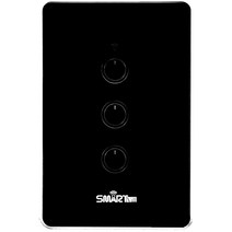 스마트빌 Iot Zigbee 3구 스위치 블랙 고출력 1 700W (8A) SLA03, 1개