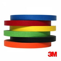 3M 칼라 종이 마스킹테이프 12mm 만들기 접착테이프 라벨 벽지, 3M 주황색
