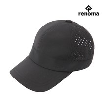 [레노마골프]여성 펀칭 로고 육쪽 캡모자 RWACJ6801-199, BLACK