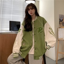 야구점퍼 베이스볼 자켓 봄가을 모직 그린재킷 단체 과잠바 커플