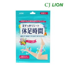 [씨제이라이온] 휴족시간 쿨링시트 6매, 상세 설명 참조