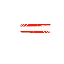 KJAUTOMAX-닷지 듀랑고 레드 실버 골든 화이트 데칼 스티커 비닐 사이드 스트라이프 키트 5 가지 색상, [04] 빨간