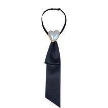 남성 와이셔츠핀 니들핀 디자인 더블 레이어 작은 넥여자의 어 솔리드 컬러 진주 하트 모양의 Bowtie 대학 스타일 여자 유니폼 액세서리