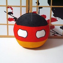 폴란드 공 이모티콘 캐릭터 볼 인형 쿠션 베개 원형, 독일_펜던트 (직경 약 9cm)