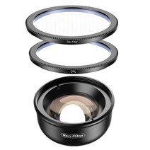 카메라렌즈 캐논 호환 렌즈 시그마 APEXEL HD 100mm 매크로 마이크로 렌즈 전문 휴대 전화 아이폰 x xs max, 03 macro cpl starfilter