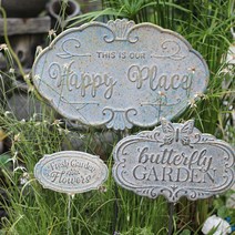 고급 전원주택 엔틱 철제 푯말 마당 전원주택 정원, 3종 세트