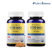 엘엔비 비타민B-150맥스 100정 3개월분 복합B 피로 활력 캐나다 (2병)