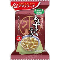 아마노푸드 해초 파래된장국 돈지루 54g 10봉 무첨가 미역 스프 세트, 모즈쿠 (해초 된장국)