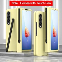 갤럭시 z 폴더 4 힌지 build in pen slot case for samsung galaxy z fold 4 3 2 5g 힌지 전체 보호 pc