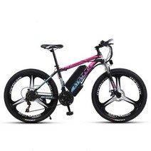 전기 자전거 산악 리튬 배터리 고속 브러시리스 더블 디스크 브레이크 26 인치, 05 Pink, 01 21Speed 10A