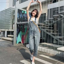 elco 여성 데님 멜빵 팬츠 점프수트 pro