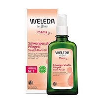 Weleda 스트레치 마크 마사지 오일 3.4액량 비타민 E 스트 아몬드 호호바 아르니카 오일이 함유 식물이 풍부한 오일, 스트레치 마크 임신_3.4 Fl Oz(1팩)