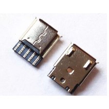 가전 케이블 100pcs 마이크로 b 소켓 와이어 본딩 5p 커넥터 구리, 한개옵션0