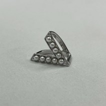 트윌리 스카프링 고리 V형 실버