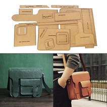 가죽공예 가방 가죽가방diy 키트 패턴 핸드메이드 가방만들기 1set 손 템플릿 남자 크로스 바디 크래프트 종이 스텐실 바느질 l30x29cm, 크라프트지 aab-412, Kraft paper AAB-412