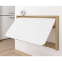 벽걸이형 접이식테이블 원룸 위장 트랜스포머 식탁, 로그컬러트럼펫ㅣ패키지 설치