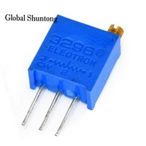 10pcs 3296w 50 100 200 500 1k 2k 5k 10k 20k 50k 100k 옴 멀티 턴 트리머 전위차계 고정밀 가변 저항, 10k 옴