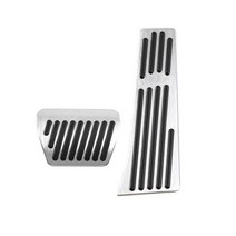 오르간페달 자동차 튜닝 페달 BMW IX IX5 용 알루미늄 풋페달 액셀러레이터 가스 연료 브레이크 레스트 패드 매트 커버 액세서리, AT Silver