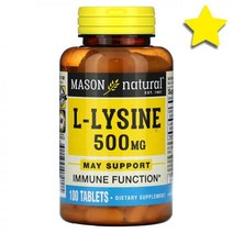 Mason 내추럴 L 라이신 리신 Lysine 500 mg 100 정