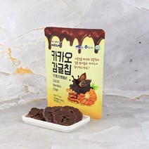 카카오감귤칩(파우치형) 초코과자 카카오과자 감귤칩과자 달콤한간식 건조감귤칩, 25g, 1개