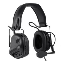 사냥용 잔디 깎기용 귀마개 소음 차단 NRR 21dB Snr 27dB 귀 헤드폰, 52cm-64cm, ABS 방음 면, 검은색