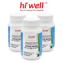 (현대Hmall) 하이웰 프리미엄 해조칼슘 마그네슘 비타민D 120캡슐 3통
