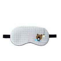 런웨이브 체크애니멀 팩 겸용 수면안대 베어, 2개